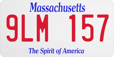 MA license plate 9LM157