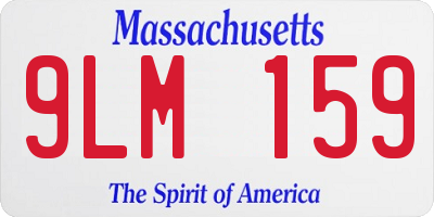MA license plate 9LM159