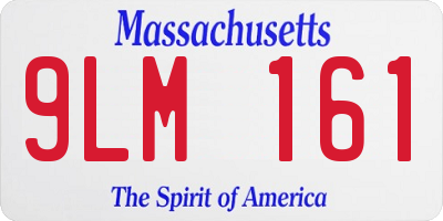 MA license plate 9LM161