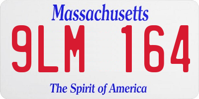 MA license plate 9LM164