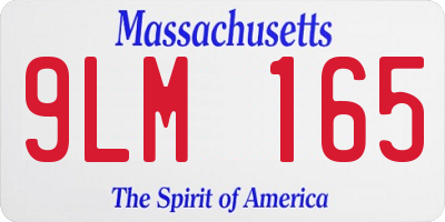 MA license plate 9LM165