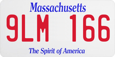 MA license plate 9LM166