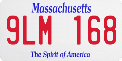MA license plate 9LM168