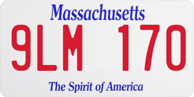 MA license plate 9LM170