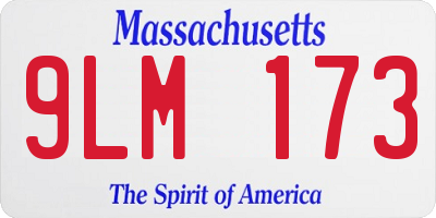 MA license plate 9LM173