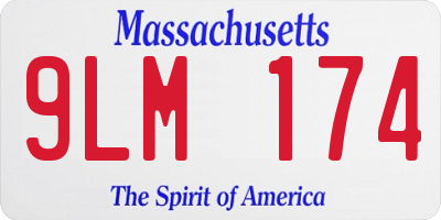 MA license plate 9LM174