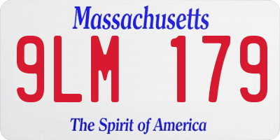 MA license plate 9LM179