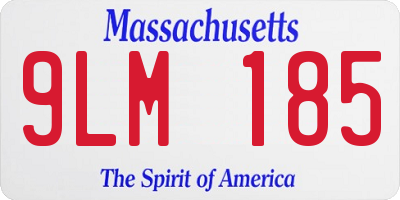 MA license plate 9LM185