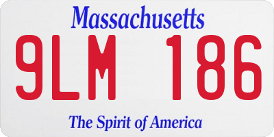 MA license plate 9LM186