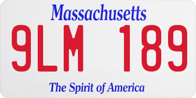 MA license plate 9LM189