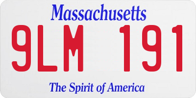 MA license plate 9LM191