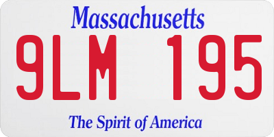 MA license plate 9LM195
