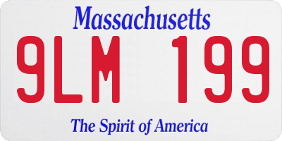 MA license plate 9LM199