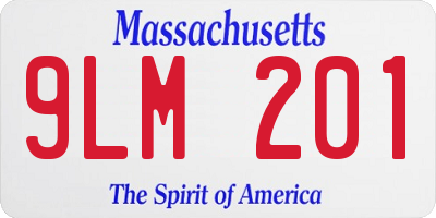 MA license plate 9LM201