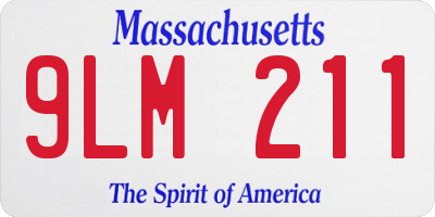 MA license plate 9LM211
