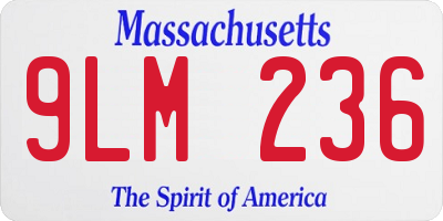 MA license plate 9LM236