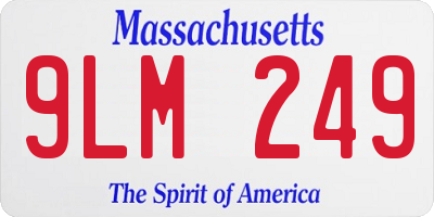 MA license plate 9LM249