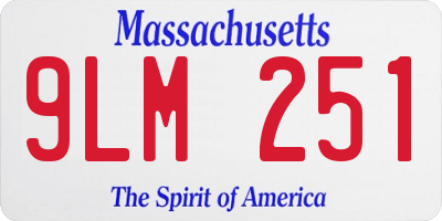 MA license plate 9LM251