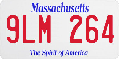 MA license plate 9LM264