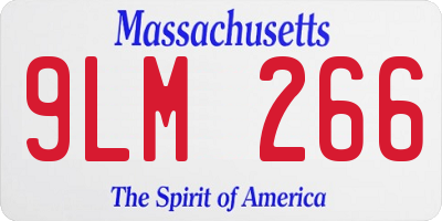 MA license plate 9LM266