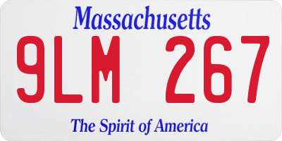 MA license plate 9LM267