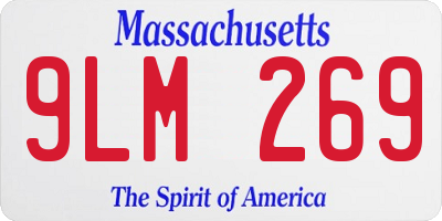MA license plate 9LM269