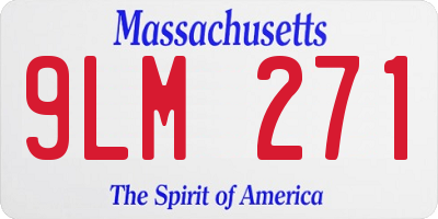 MA license plate 9LM271