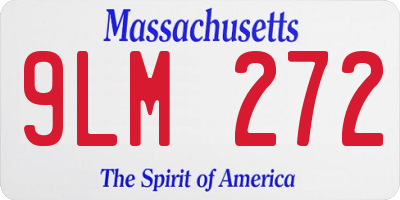 MA license plate 9LM272