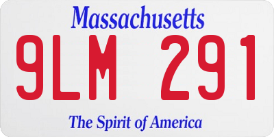 MA license plate 9LM291