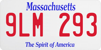 MA license plate 9LM293