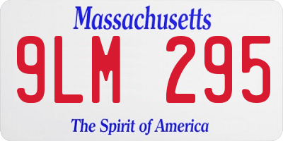 MA license plate 9LM295