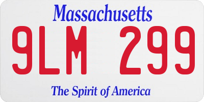 MA license plate 9LM299