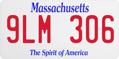 MA license plate 9LM306