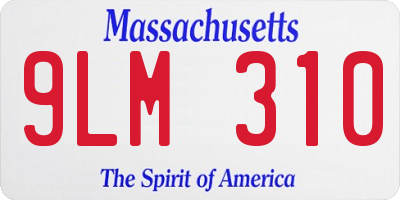 MA license plate 9LM310