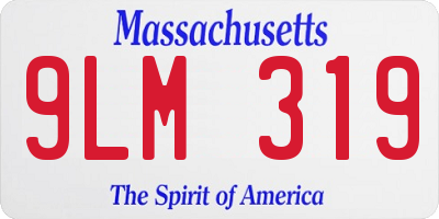 MA license plate 9LM319