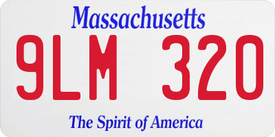 MA license plate 9LM320