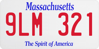 MA license plate 9LM321