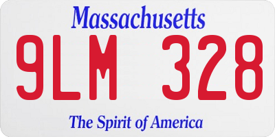 MA license plate 9LM328