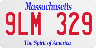 MA license plate 9LM329