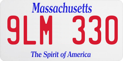 MA license plate 9LM330