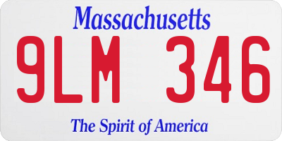 MA license plate 9LM346