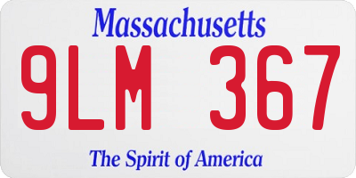MA license plate 9LM367