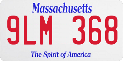 MA license plate 9LM368