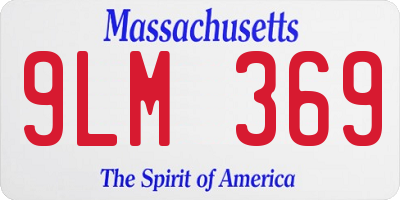 MA license plate 9LM369