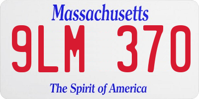 MA license plate 9LM370