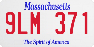 MA license plate 9LM371