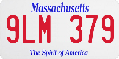 MA license plate 9LM379