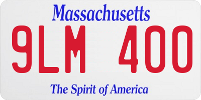 MA license plate 9LM400