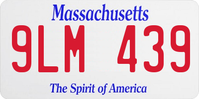 MA license plate 9LM439