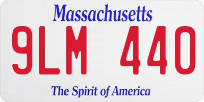 MA license plate 9LM440